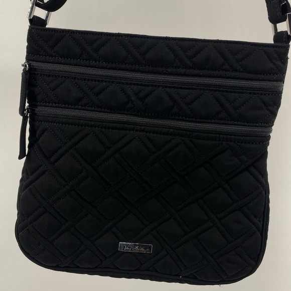 Vera Bradley Pleated Black Satchel - Picture 3 of 7